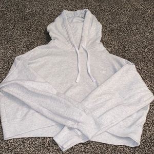 cropped hollister boyfriend hoodie!